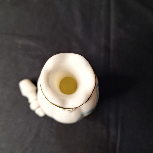 Vintage Porcelain Floral Perfume Bottle w/ Stopper Gold Gilt Footed Decanter - Picture 7 of 11